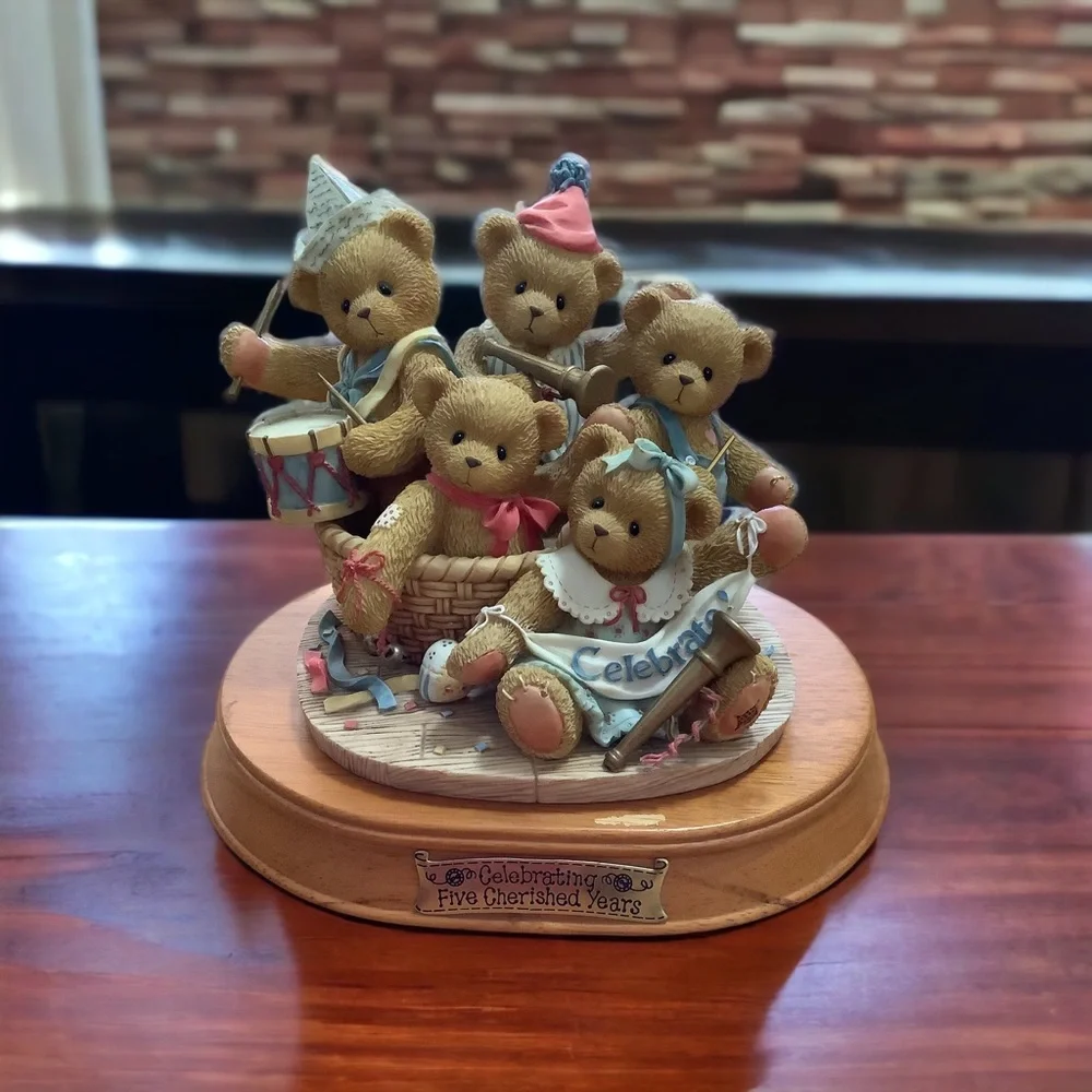 Cherished Teddies ~ 5 Years Anniversary Figurine